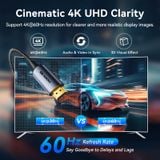  Cáp Chuyển USB-C to HDMI-A 4K VENTION CRH (4K@60Hz, HDCP2.2, Support 3D, Cotton Braided) 