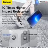  Kính Cường Lực Full HD 8K Cho iPhone 14 series Baseus All-glass SuperCeramic Tempered Glass Film 0.3mm Cellular Dust-proof (full kính, full viền, Bộ 2 cái + Khung cố định hỗ trợ dán) 