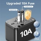  Củ Sạc Nhanh Đa Năng Du Lịch Toàn Cầu 1C + 2A VENTION FJE 20W (20W/18W/18W) 