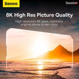  Kính Cường Lực Full HD 8K Cho iPhone 14 series Baseus All-glass Crystal Tempered Glass Film 0.3mm New 2022 (full kính, full viền, Bộ 2 cái + Khung cố định hỗ trợ dán) 