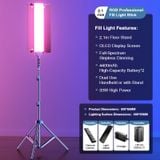  Đèn Cầm Tay RTAKO AR-GTB-SL60S 33W Digital RGB (18W + 18W, 2700-7500K, 39 Chế Độ Hiệu Ứng Đặc Biệt) 