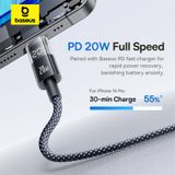  Cáp Sạc Nhanh C to Lightning Baseus Display 2 20W (Digital Display, 480Mbps) 