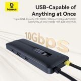  Hub Mở Rộng Kết Nối Đa Năng Baseus Nomos Series 6-in-1 (Dual Fast Charging, Type-C to HDMI 4K@60Hz*1, USB3.2*1, Type-C3.2*1, Type-C3.2 & PD20W*1, USB2.0*1+PD*1) 