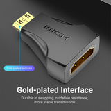  Bộ chuyển Mini HDMI Male to HDMI Female VENTION AISB0 (4K@60Hz, Bi-Directional) 