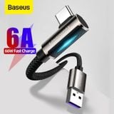  Cáp sạc nhanh, vải dù siêu bền, đầu gập 90 độ Baseus Legend Series Elbow Type C 66W (LED/Elbow Design, USB to Type C Fast Charging Cable) 