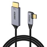  Cáp chuyển C to HDMI2.0 Choetech XCH-1803 xuất Video 4K@60Hz cho Laptop/Macbook/iPad/Tablet/Smartphone (XCH 1803, 1.8m, Type C to HDMI Male, Đầu gập chữ L) 