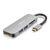  HUB chuyển đa năng 5 in 1 CHOETECH M18 Type C Multifunction Adapter (HUB-M18, Type C to HDMI 4K@30Hz, USB3.0x2, SD/TF Card Reader) 