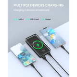  Pin Dự Phòng Aukey PB-WL01i 10000mAh 22.5W (Sạc Không Dây 15W, Smart LED Display, Tích hợp Stand) 