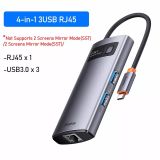  Bộ Hub Mở Rộng Đa Năng Baseus Metal Gleam Multifunctional Gen2 Cho Macbook/Laptop/iPad/Smartphone/Tablet (Gen2 New Upgrade Edition) 