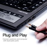  Dây cáp âm thanh chất lượng cao AUX Audio 2 in 1 VENTION BBT (AUX Cable 3.5mm) 