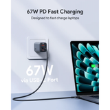  Củ Sạc Nhanh 2C+1A AUKEY Omnia II Mix PA-B6U 67W (GaN III) 