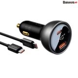  Tẩu Sạc Nhanh Dùng Trên Ô Tô Baseus Digital Display PD3.1 Dual Fast Charger Car Charger U+C 140W Kèm Cáp C to C 240W 