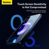  Kính Cường Lực Siêu Bền Baseus All-glass Tempered Glass Film 0.3mm Cho iPhone 14 13 Series (Pack of 2) 