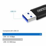  Cáp Sạc & Data Tốc Độ Cao CHOETECH AC3001 USB to Type C chuẩn USB3.0 5Gbps (AC-3001, 1m, PVC Cable, Fast Charge & Data) 