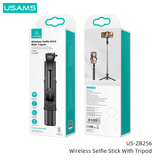  Gậy Selfie Tripod có Remote điều khiển USAMS US-ZB256 Wireless Selfie Stick With Tripod (Max Length: 1.13m) 