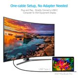  Cáp chuyển Type C sang VGA Choetech XCV-1801 Full HD Video Cable (1.8m, PVC Cable, USB Type C to VGA Adapter Cable, Full HD1080p @60Hz) 