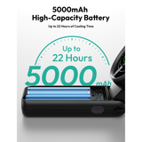  Quạt Cầm Tay AECOOLY Halo 02 5000mAh (7000rpm, 22H, 5-Speed Level Adjustment, Dual Air Channels, Ultra-High Wind Power, Foldable and placed on the desktop, Versatile Handheld/Desktop/Hanging Usage) 