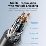  Cáp Chuyển DisplayPort to HDMI 4K VENTION HFO (4K@30Hz / 2K@60Hz, 3D video, Latch-free Design, 1m) 