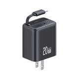  Bộ Sạc Nhanh Tích Hợp Cáp Dây Rút USAMS CC233 20W GaN Charger PD3.0+QC3.0 