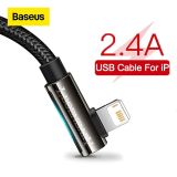  Cáp sạc Lightning đầu gâp chữ L Baseus Legend Series Elbow cho iPhone/ iPad (2.4A/480Mbps, LED/Elbow Design, USB to Lightning Fast Charging) 