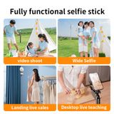  Gậy chụp ảnh tích hợp Tripod RTAKO Q052 1.8m Ultra-Wide Angle Selfie Stick (Góc rộng, 4 trục chống rung, kèm Remote Bluetooth chụp ảnh) 