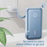 Pin Dự Phòng Kiêm Củ Sạc ROCK Y30 10000mAh 22.5W (with Built-in Type-C + Lightning Cable) 