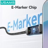  Cáp sạc nhanh USAMS SJ744 Type-C To Type-C 100W Zinc Alloy Meteor Series 