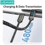  Cáp sạc nhanh USAMS SJ744 Type-C To Type-C 100W Zinc Alloy Meteor Series 