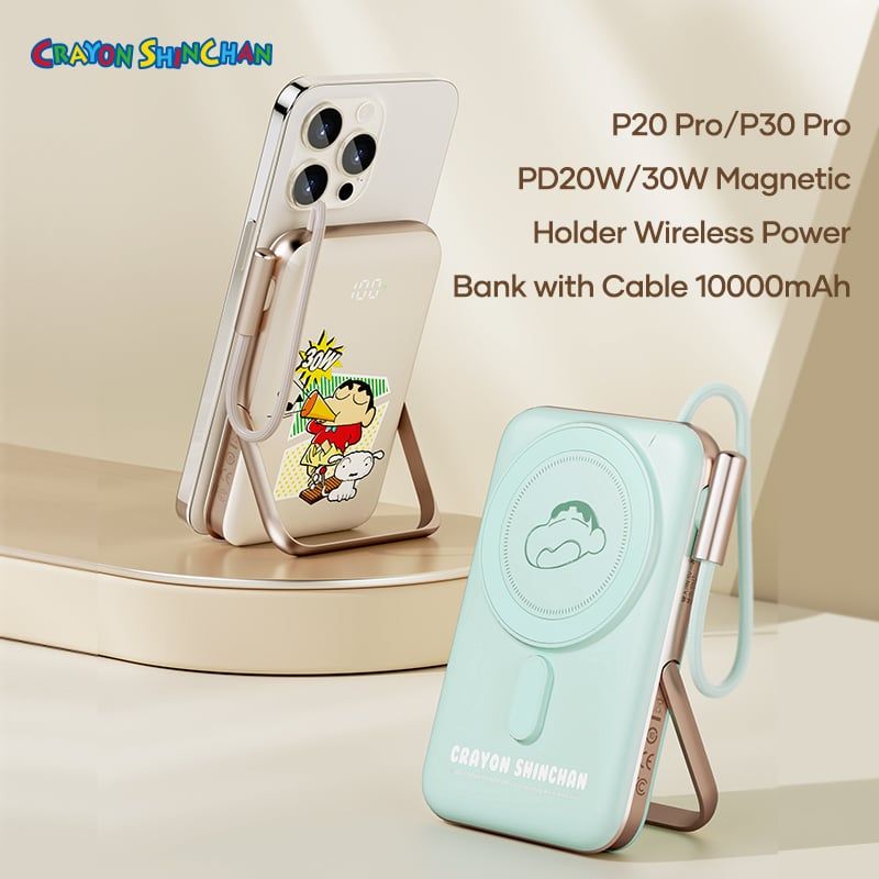 Pin Sạc Dự Phòng Không Dây ROCK Crayon Shinchan P20 Pro/P30 Pin Sạc Dự Phòng Không Dây ROCK Crayon Shinchan P20 Pro/P30