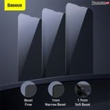  Kính cường lực bộ 2 miếng  Full viền Baseus 0.3mm Full-screen and Full-glass Tempered Glass Film For iP 13 2021 