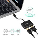  HUB chuyển Type C to HDMI & VGA CHOETECH M07BK/M17 2 in 1 Adapter cho Macbook/Laptop/iPad/Tablet/Smartphone (HUB-M07BK-V1, C to HDMI 4K@60Hz &VGA 1080 Full HD) 