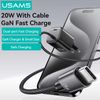  Củ Sạc Nhanh GaN USAMS CC261 20W (With Type-C Built-in cable) 
