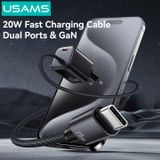  Củ Sạc Nhanh GaN USAMS CC261 20W (With Type-C Built-in cable) 