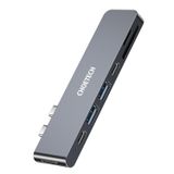  Hub chuyển và Mở rộng đa năng CHOETECH M14 7in1 Multifunctional Adapter (HUB-M14, Type C to HDMI, USB3.0x3, ThunderBolt3/ 40Gbps/ 100W, C 5Gbps, Micro SD/SD Card Reader) 