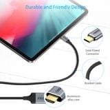  Cáp chuyển đổi USB-C sang HDMI Male Choetech CH0021 Type C to HDMI 4K/60Hz Nylon Cable (1.8m, HDMI Male 4k@60Hz Support) 