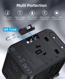  Củ Sạc Du Lịch 2C+1A Choetech PD5009 65W (UK/US/EU/AU) 