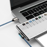  Cáp sạc nhanh, vải dù siêu bền, đầu gập 90 độ Baseus Legend Series Elbow Type C 66W (LED/Elbow Design, USB to Type C Fast Charging Cable) 