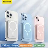  Pin Sạc Dự Phòng Không Dây Tích Hợp Nam Châm Baseus Magnetic Wireless Charging Power bank 6000mAh 20W (With Baseus Xiaobai series Cable Type-C to Type-C 60W(20V/3A) 50cm) 