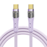  Cáp Sạc Nhanh C to C/USB to C ROCK Z21 Transparency Series 100W/6A (1.2m) 