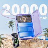  Pin Dự Phòng Kèm Cáp ROCK Y19 Mini Series 20000mAh 22.5W (with Type-C + Lightning Built-in Cable) 