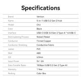  HUB Chuyển Đa Năng VENTION CHJ (Type-C to 4*USB3.2 Gen2, 1*USB-C 10Gbps) 