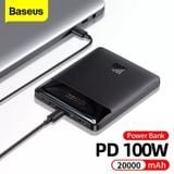  Pin sạc dự phòng 100W Baseus World Premiere Power Bank Portable External Battery Charger for Notebook ( 20000mAh , Type C PD Fast Charging ) 