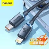  Cáp sạc nhanh, truyền dữ liệu tốc độ cao siêu bền Baseus Crystal Shine Series Fast Charging Data Cable (USB/Type C to Lightning, PD 20W Fast Charge) 