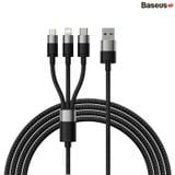  Cáp Sạc Đa Năng Baseus StarSpeed 1-for-3 Fast Charging Data Cable USB to Micro Lightning Type C 3.5A 