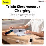  Cốc Sạc Đa Năng 3 Cổng Sạc Baseus Compact Charger 17W 