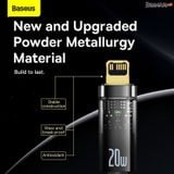 Cáp Sạc nhanh Tự Ngắt Gen2 Baseus Explorer Series cho iPhone/iPad (Type C to Lightning Auto Power-Off, PD 20W Fast Charging Data Cable) 