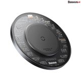  Đế Sạc Nhanh Không Dây Baseus Simple 2 Wireless Charger 15W Qi Cho iPhone Samsung Xiaomi Huawei LG Airpods (Kèm Cáp C To C 24W 12V/2A) 