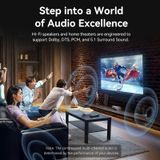  Cáp Quang Audio Toslink to Mini Toslink VENTION BKC (Hi-Fi Sound Quality, support Dolby Digital/DTS/PCM/5.1 Surround Sound) 