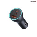  Tẩu Sạc Nhanh Đa Năng Trên Ô Tô 65W Baseus Golden Contactor Pro Triple Fast Charger Car Charger QC 3.0 4.0 Cho IPhone Huawei Xiaomi Samsung 