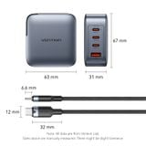  Bộ Sạc Nhanh 3C+A Kèm Cáp VENTION FET 100W (GaN V Tech, With C to C 1m Cable) 